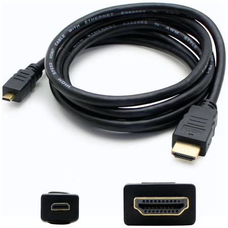 ADD-ON Addon 1.82M (6.00Ft) Hdmi Male To Micro-Hdmi Male Black Adapter Cable HDMI2MHDMI6